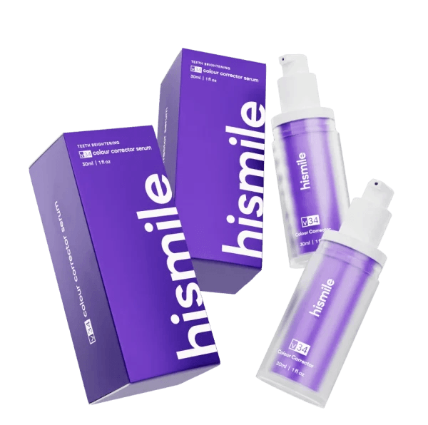 Hismiles V34 Colour Corrector Serum + Micro Nano Tooth Brush